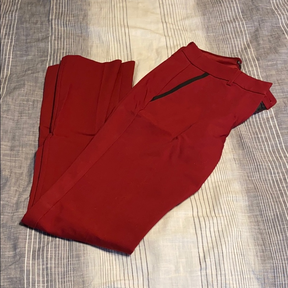 Express columnist pant red with black piping size4